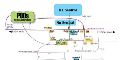 Аутобуска станица Куала Лумпур мапи