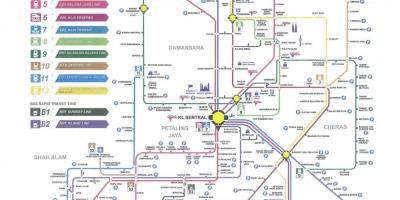 Транзит Куала Лумпур железничких мапи