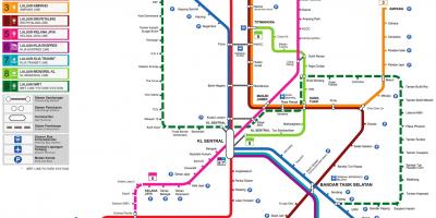 Малезија железничка карта 2016