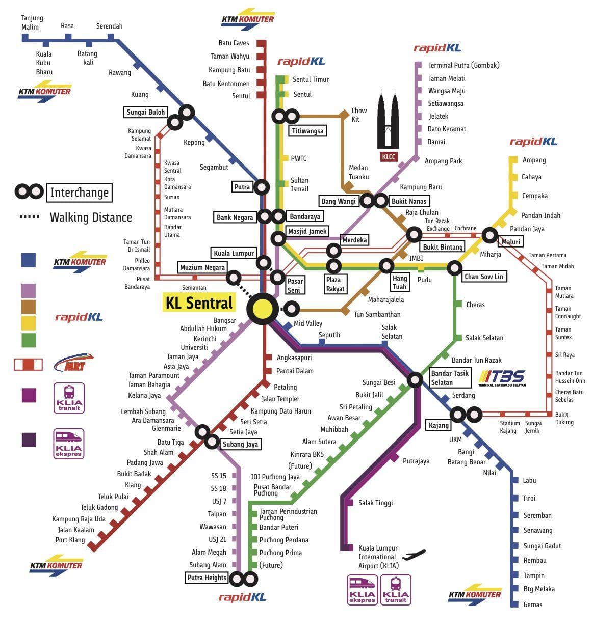 превоз Куала Лумпура мапи