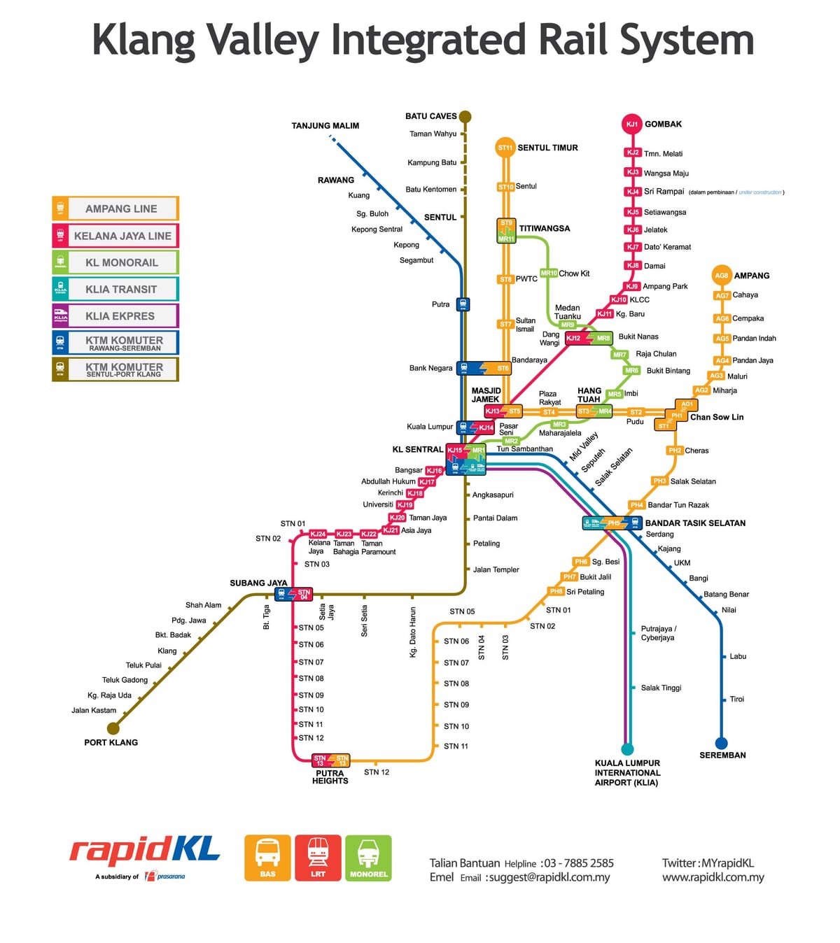 Малезија саобраћајна карта