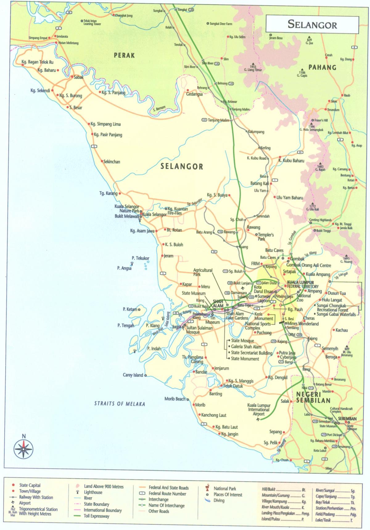 Куала Лумпур Селангор мапи