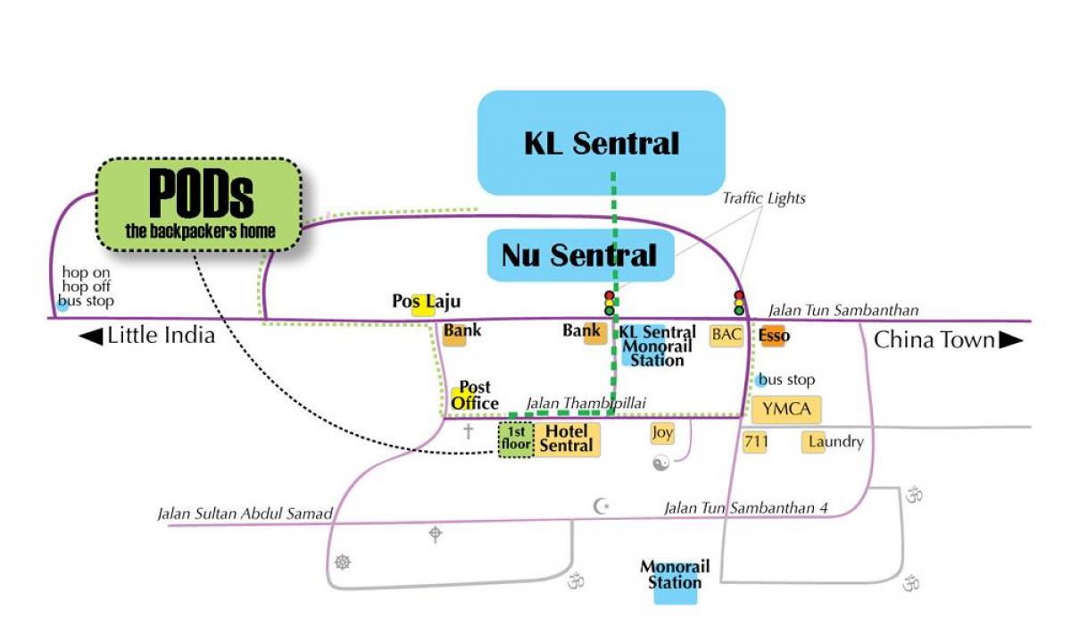 аутобуска станица Куала Лумпур мапи