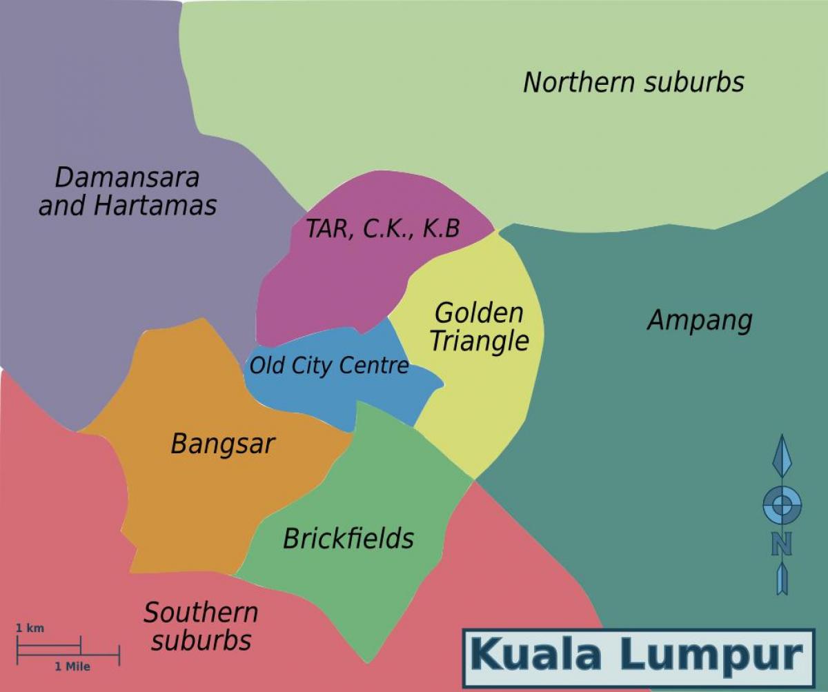 Куала Лумпур област на мапи