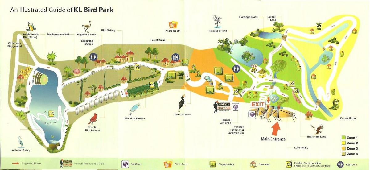 Куала лумпурский парк птица на мапи