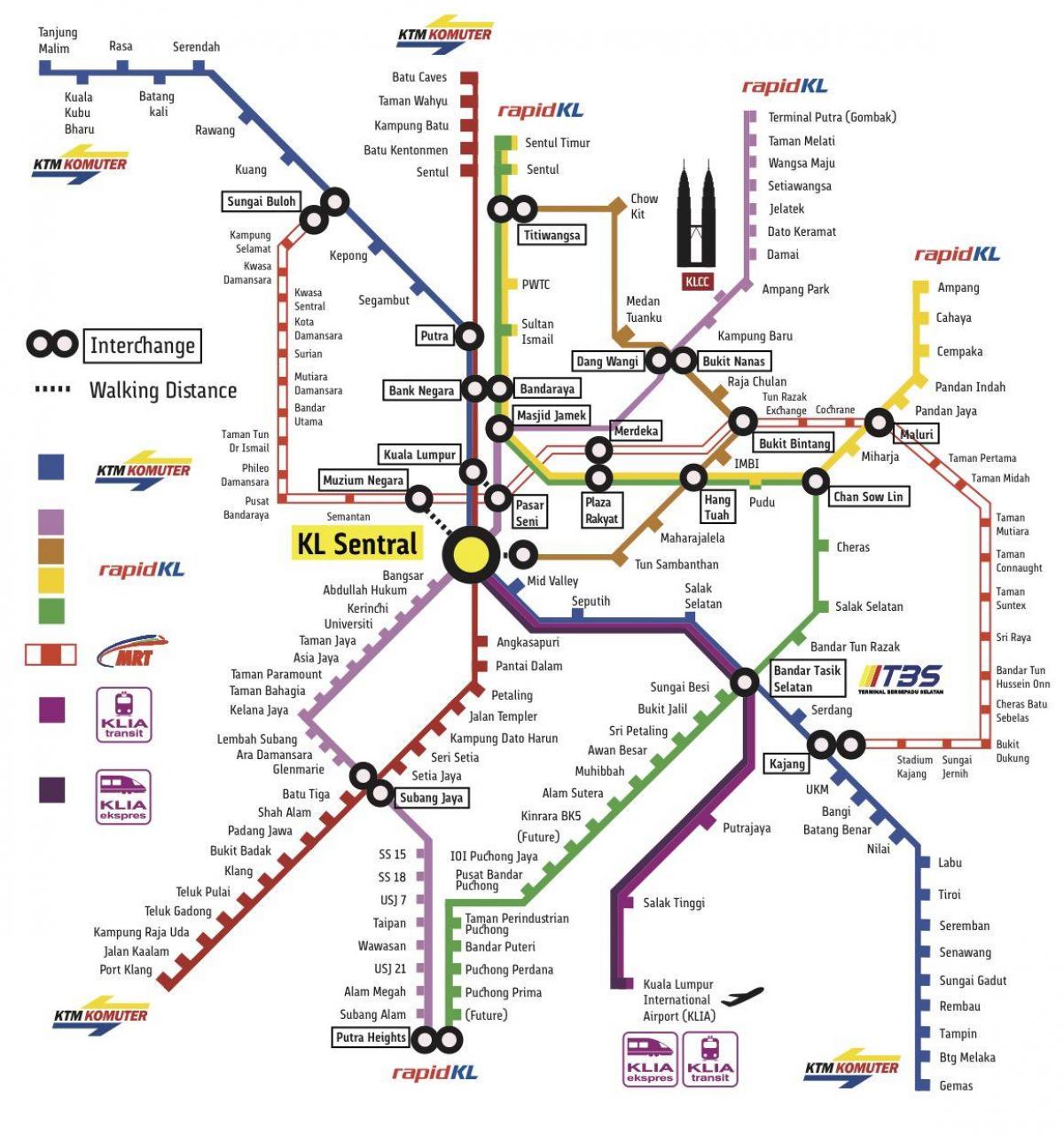 превоз Куала Лумпура мапи