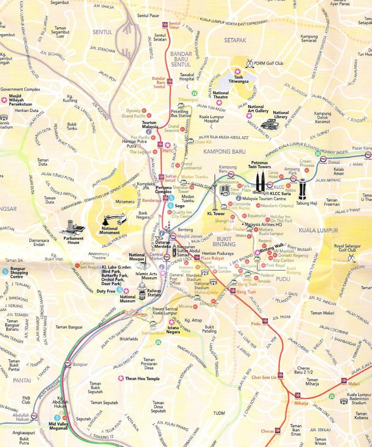 Карта Куала Лумпур