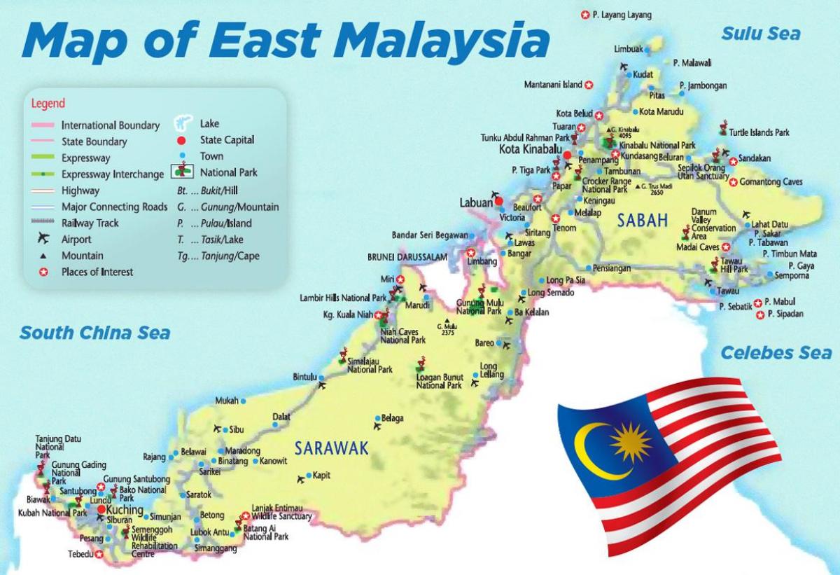 аеродроми у Малезији мапи
