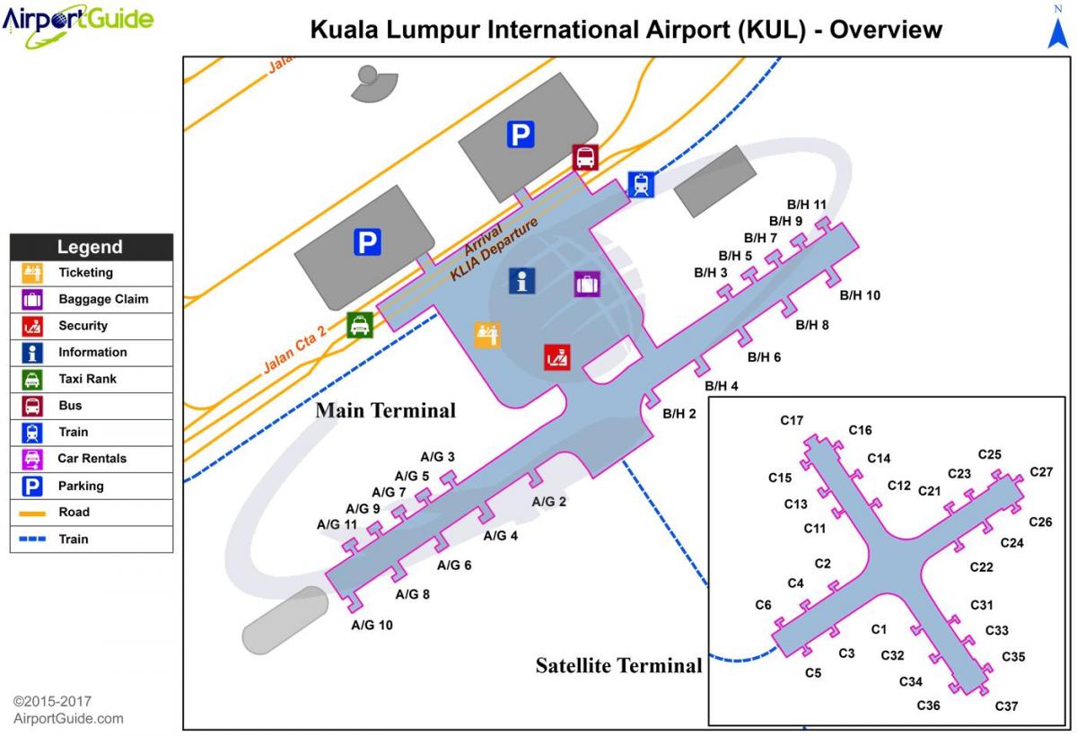 Куала Лумпуру међународног аеродрома мапи