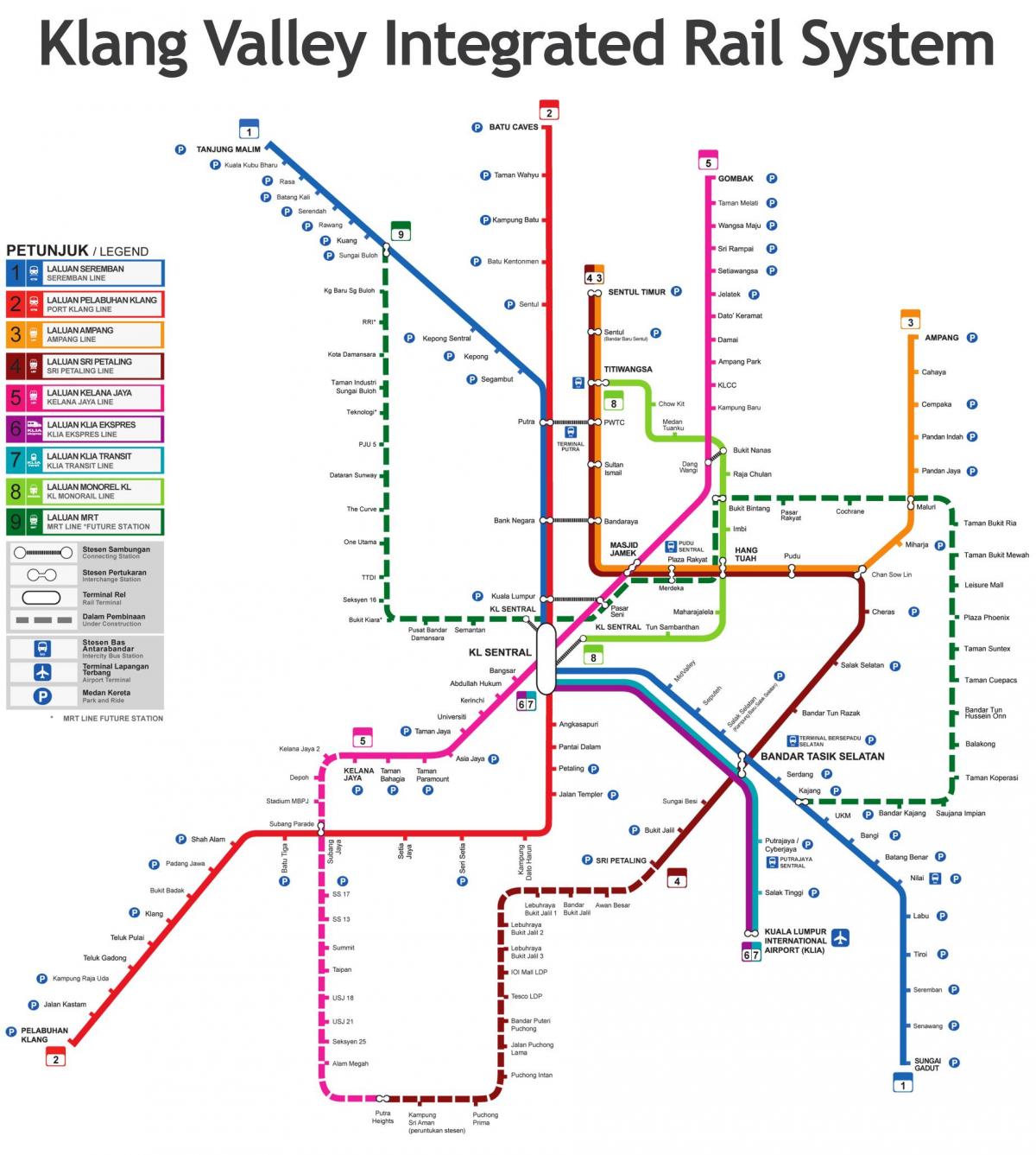 Малезија железничка станица мапи