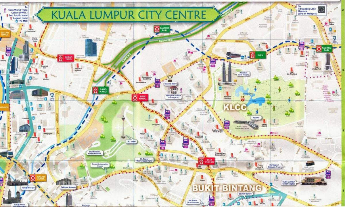 Куала Лумпур-Букит Звезде мапи