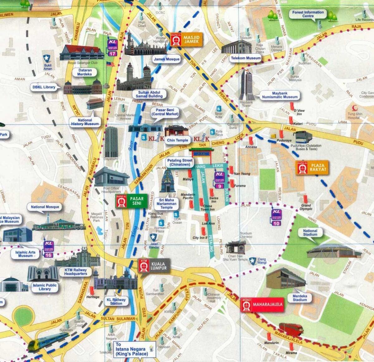 Град туристичко-Куала Лумпур мапи 