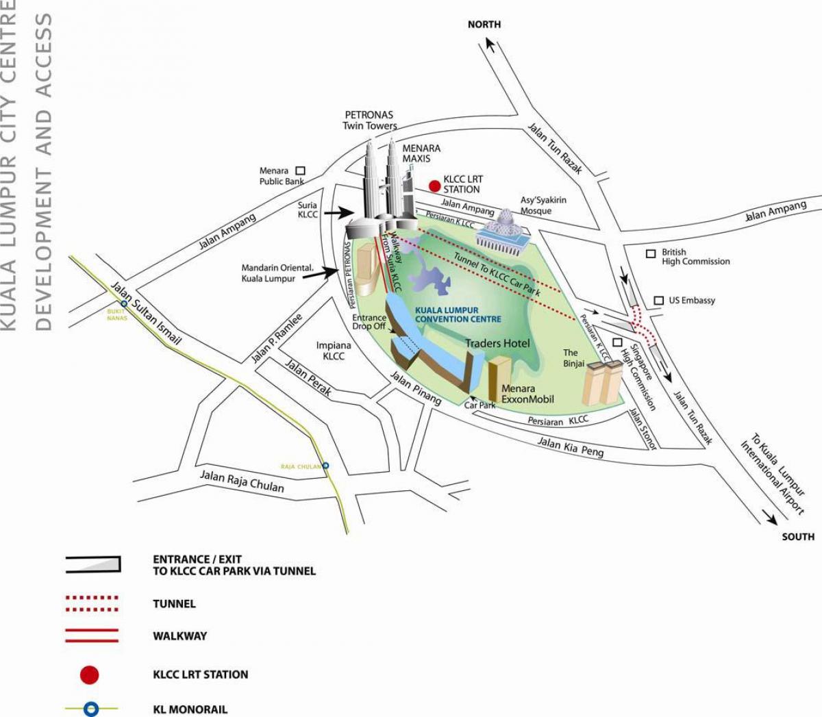 Карта Куала Лумпур-центар 