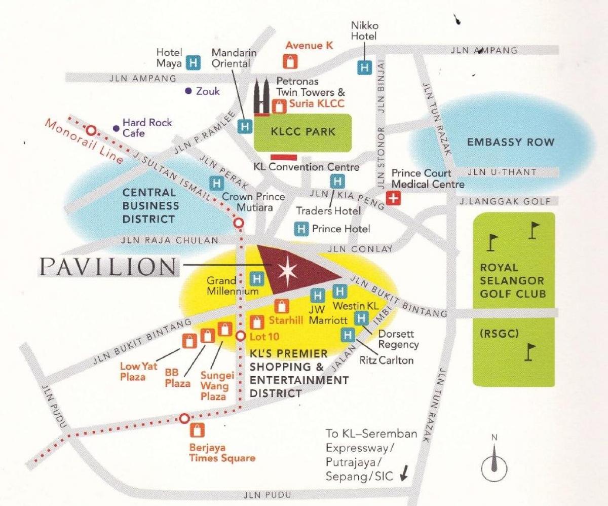 павиљон Куала Лумпур мапи