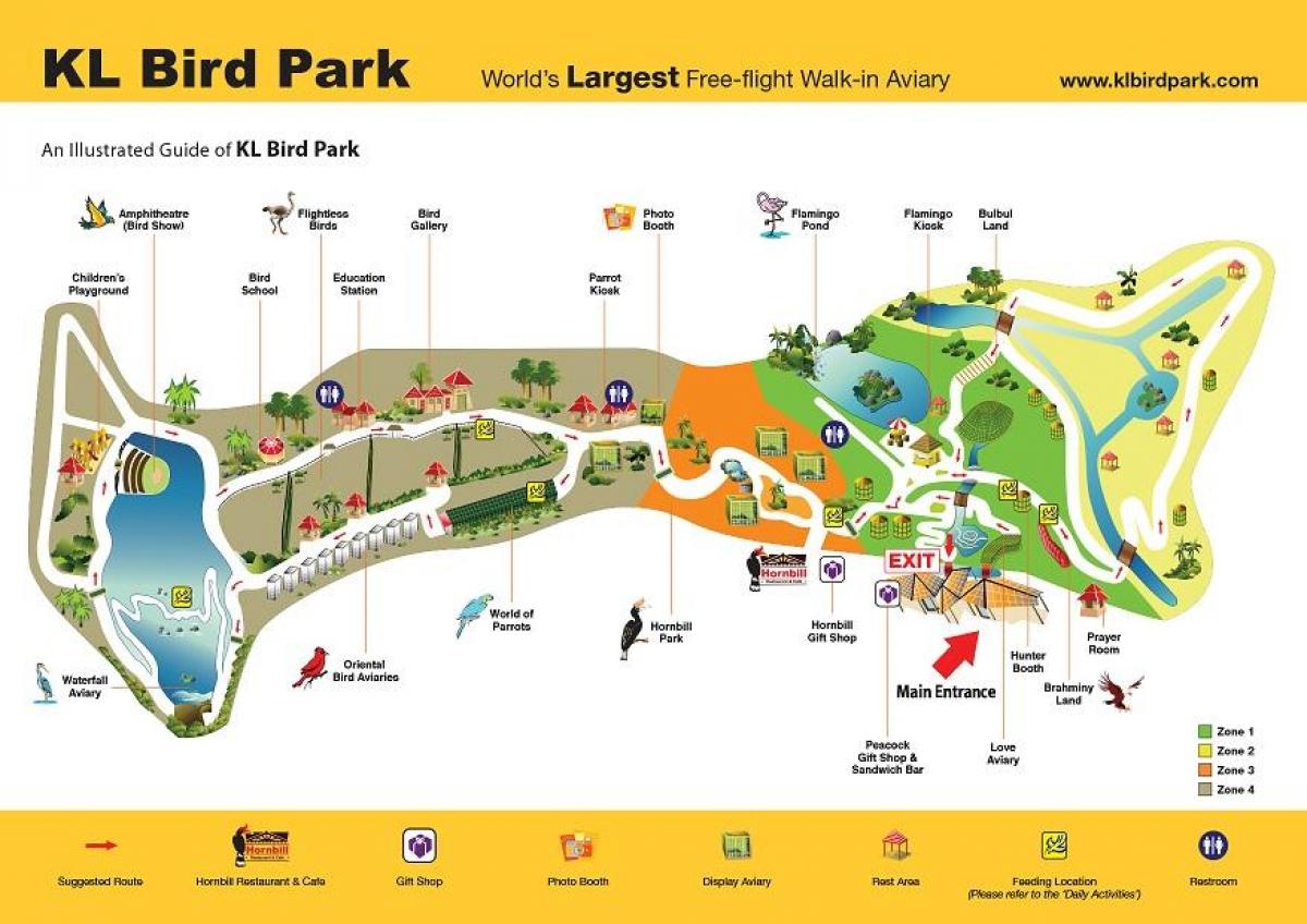 Карта парк птица