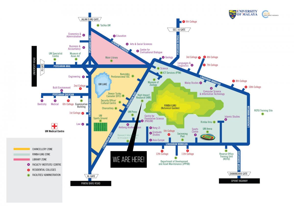 Мапа универзитета Малайи