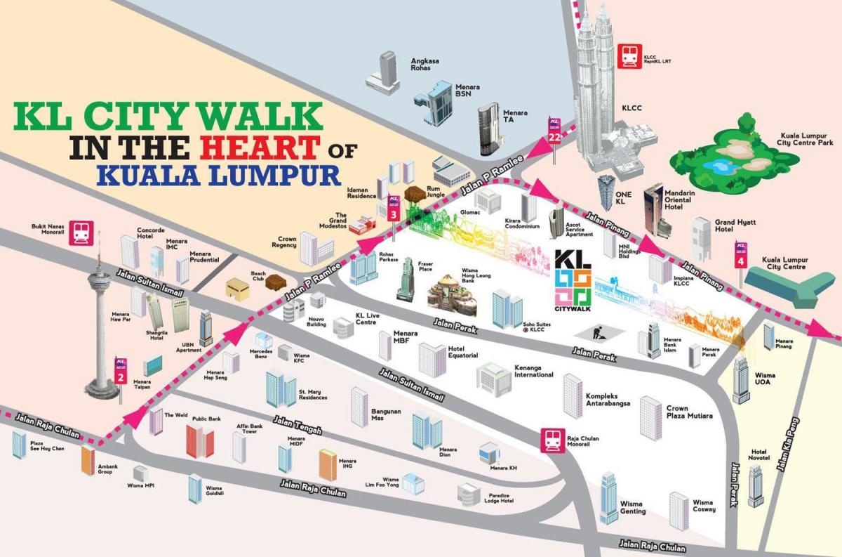 Куала Лумпур пешачка тура по мапи