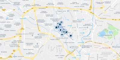 Карта Јалан Ипох Куала Лумпур