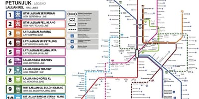 Јавни превоз мапи Куала Лумпура