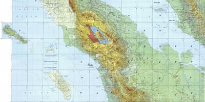 Карта Куала Лумпур топографске