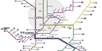 Малезија нови ЛРТ траса на мапи
