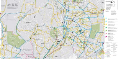 Карта бициклистичких Куала Лумпур бицикл