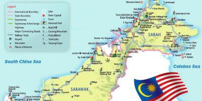 Аеродроми у Малезији мапи